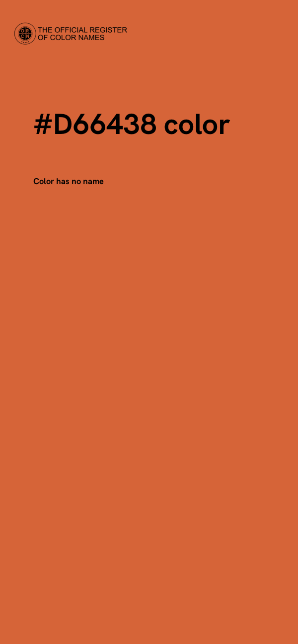 #D66438 color image