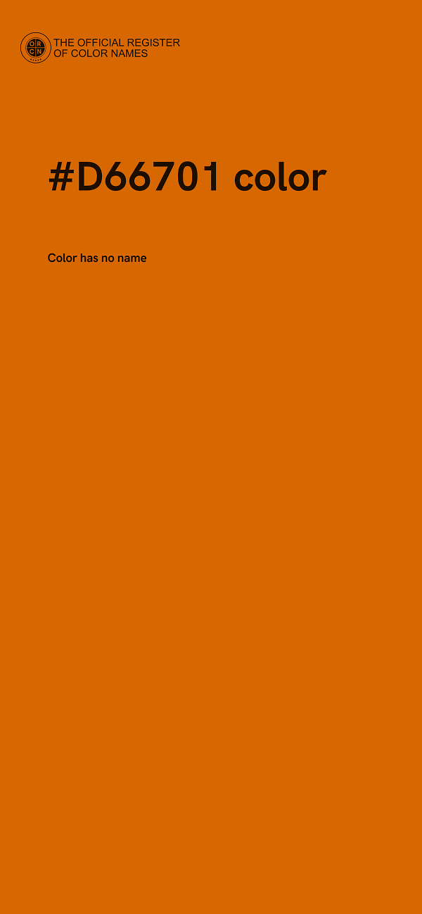 #D66701 color image
