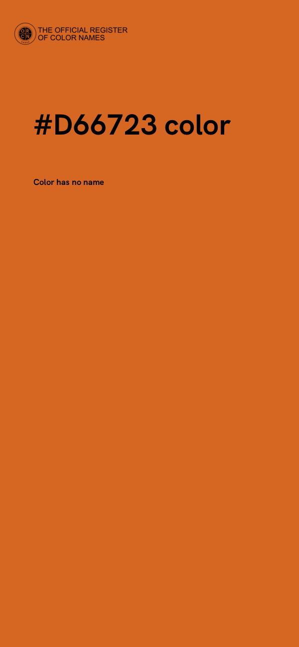 #D66723 color image