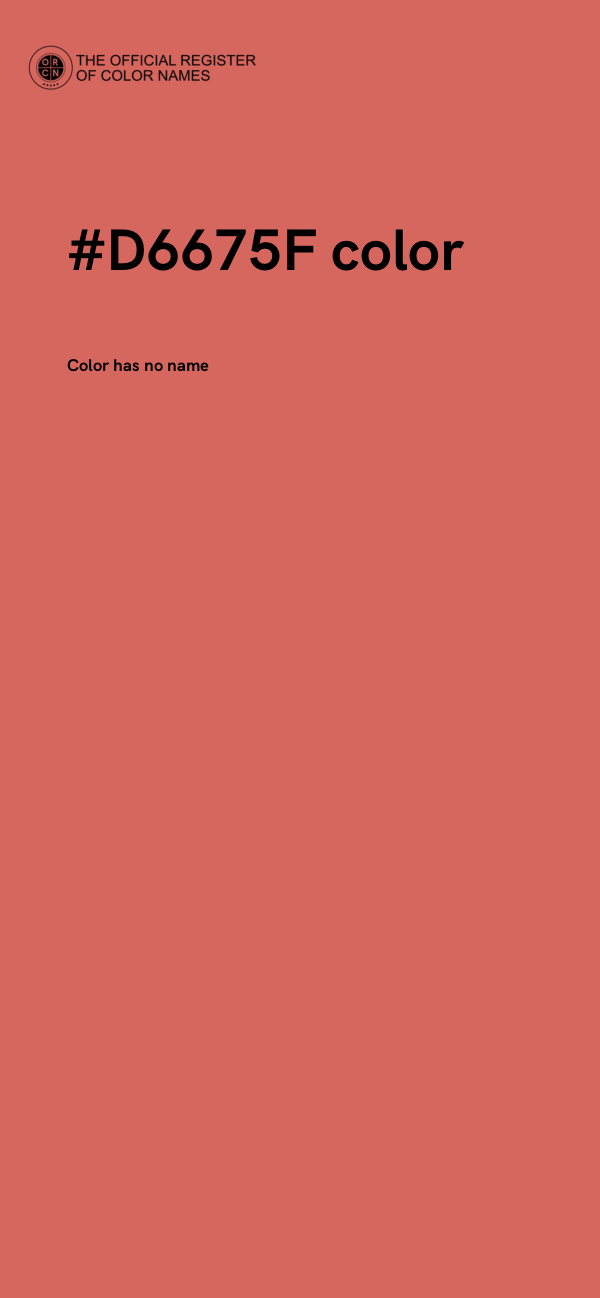 #D6675F color image