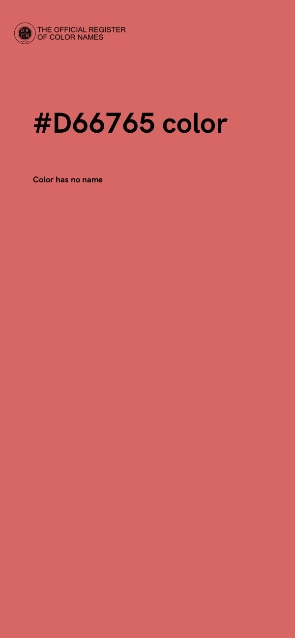 #D66765 color image