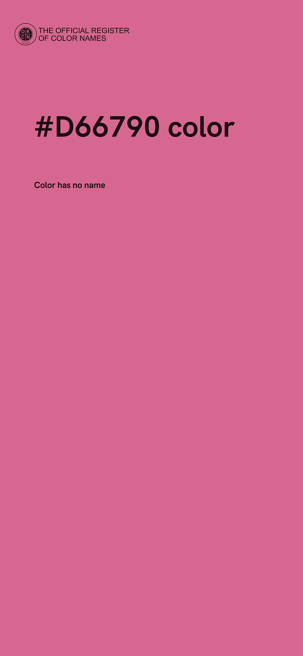 #D66790 color image