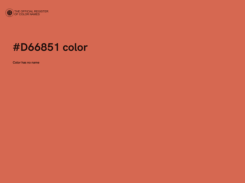 #D66851 color image