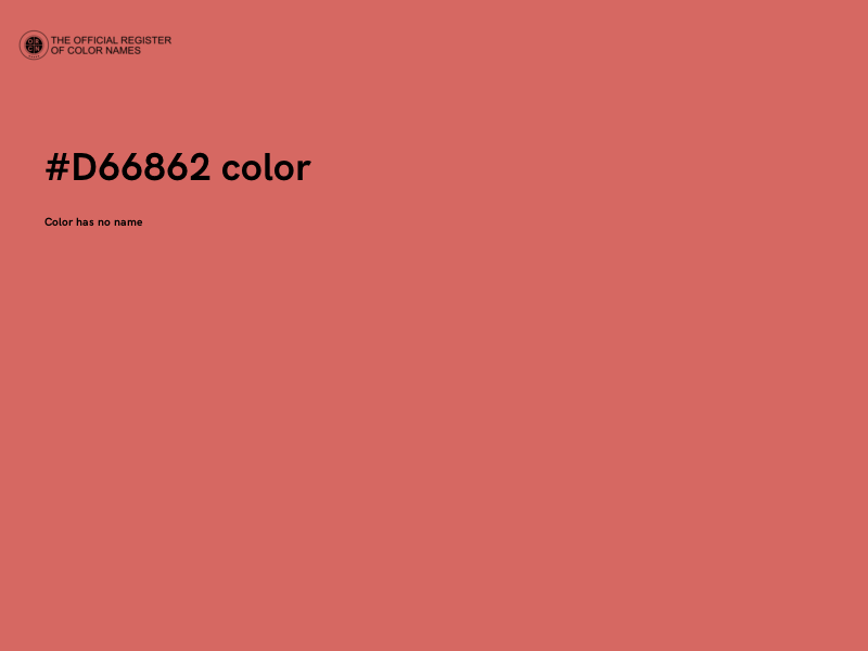 #D66862 color image