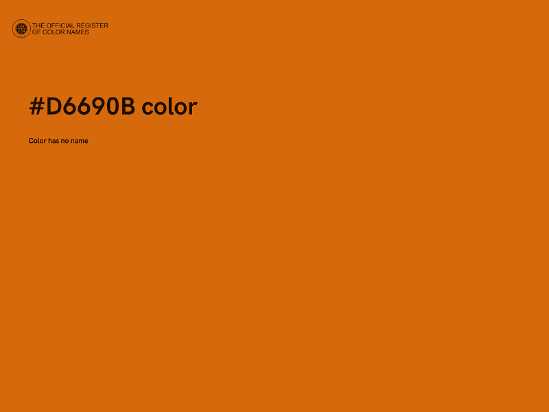 #D6690B color image