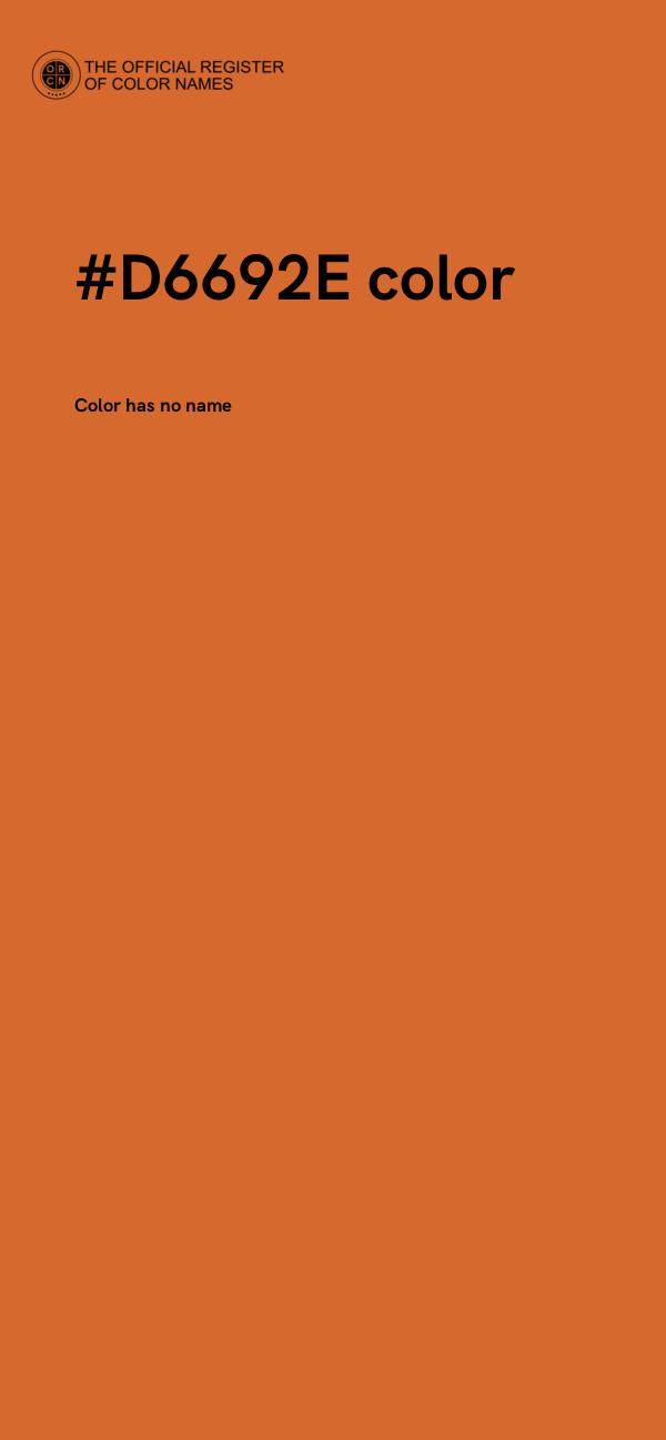 #D6692E color image