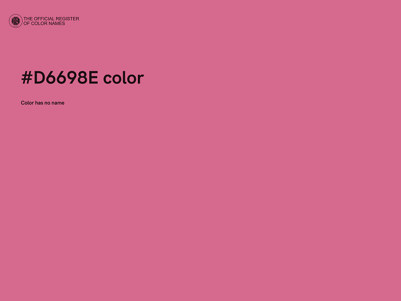 #D6698E color image