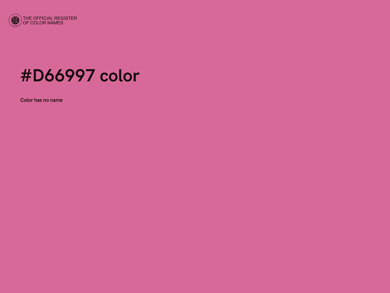 #D66997 color image