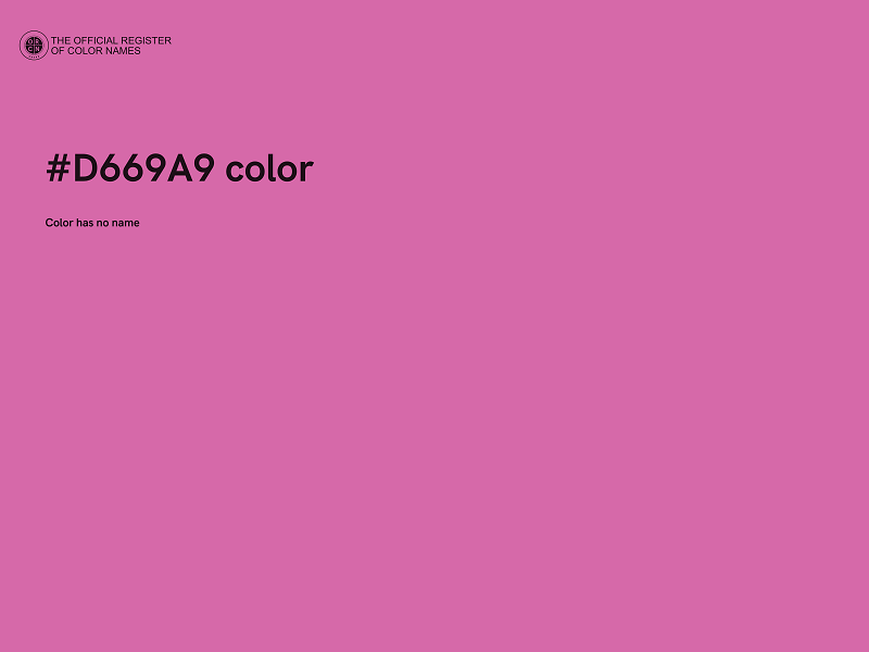 #D669A9 color image