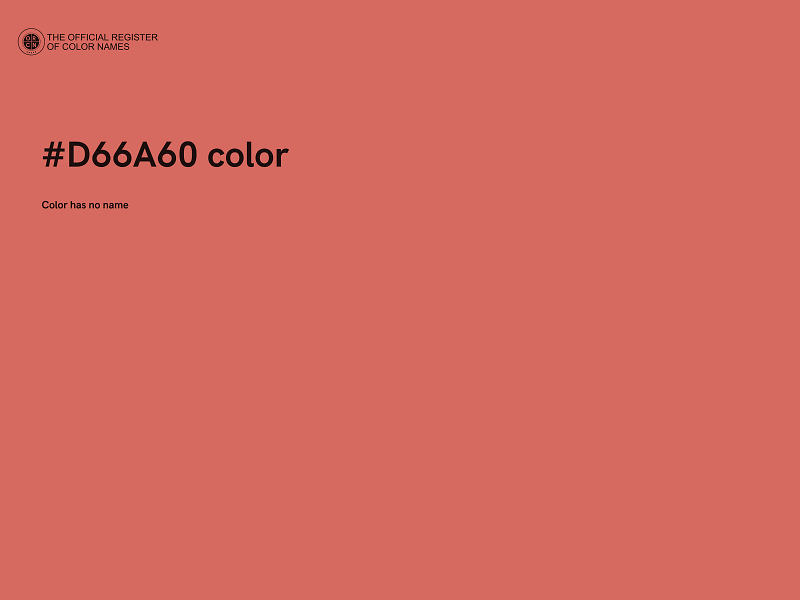 #D66A60 color image