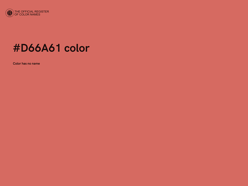 #D66A61 color image