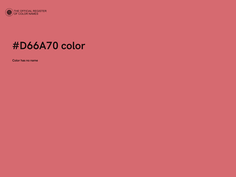 #D66A70 color image