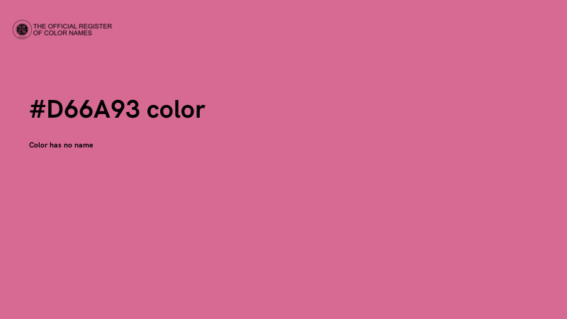 #D66A93 color image