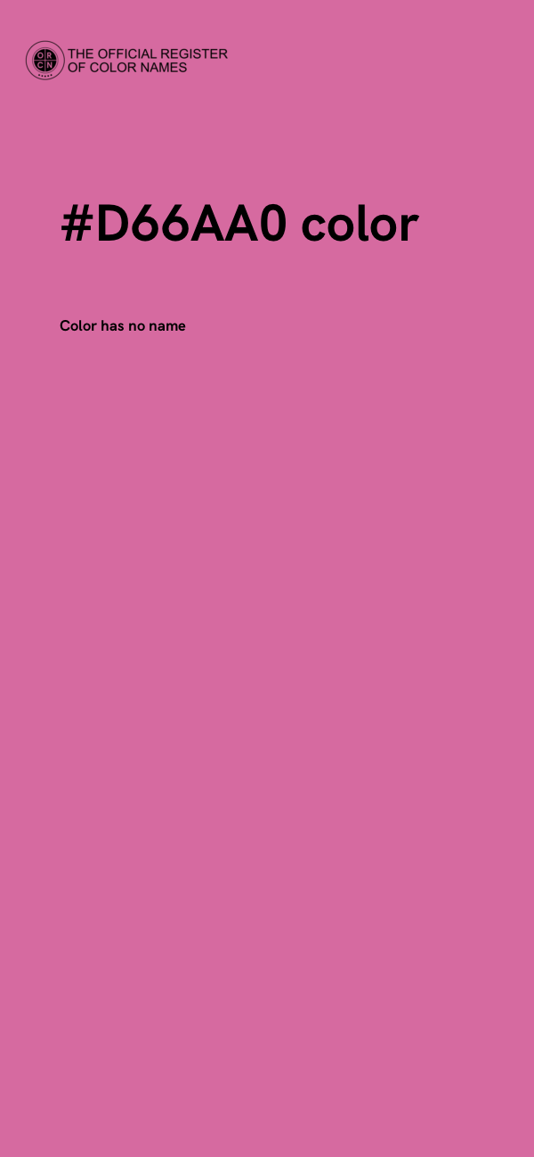#D66AA0 color image