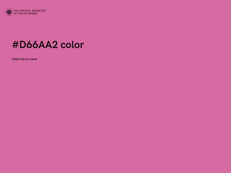 #D66AA2 color image