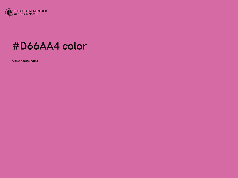 #D66AA4 color image