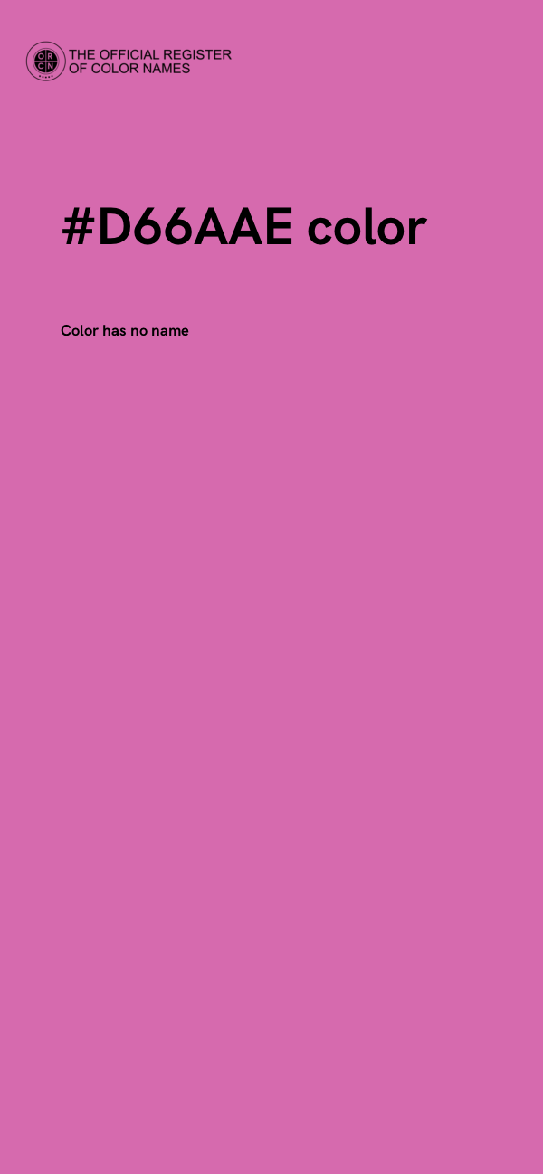 #D66AAE color image