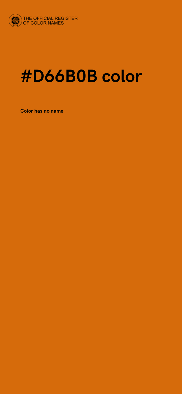 #D66B0B color image