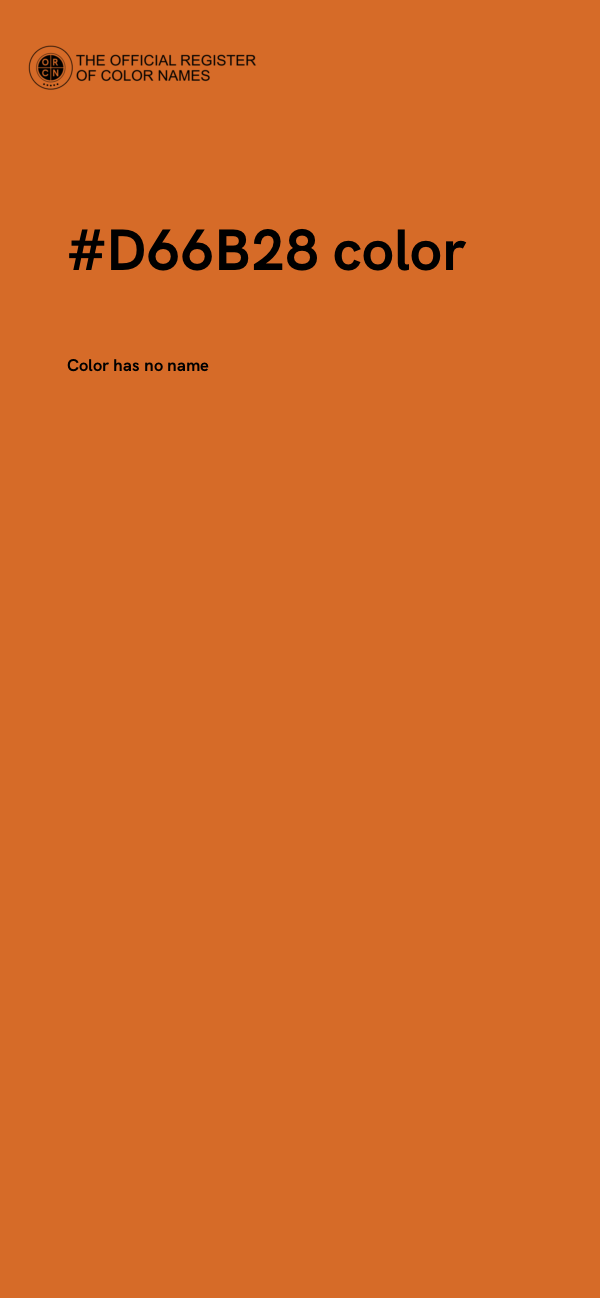 #D66B28 color image