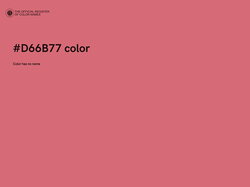#D66B77 color image