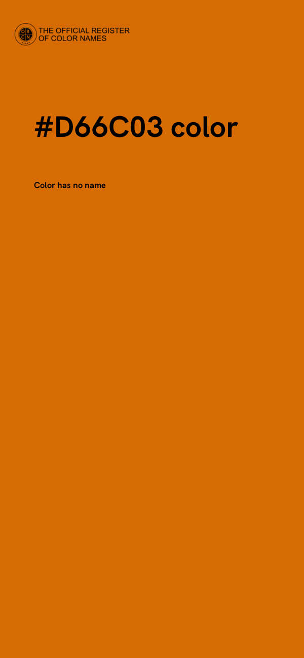 #D66C03 color image