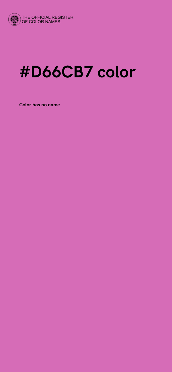 #D66CB7 color image