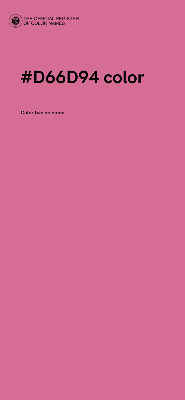 #D66D94 color image