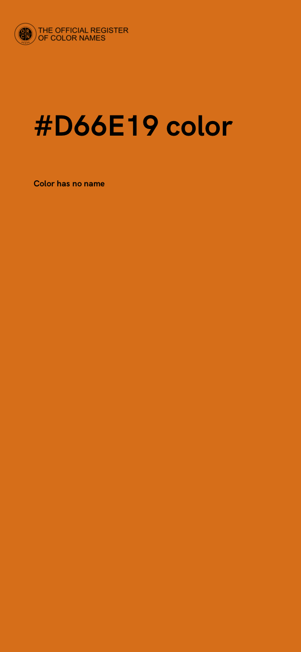 #D66E19 color image