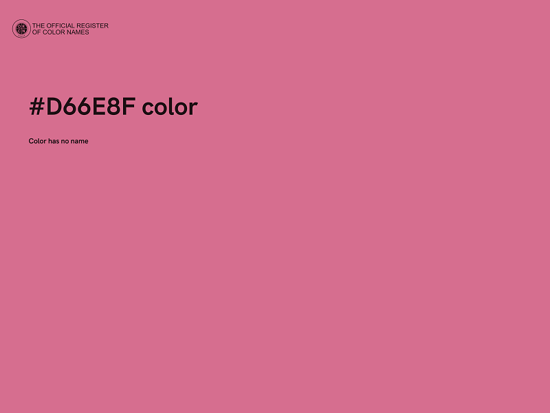 #D66E8F color image