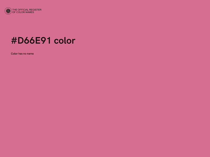 #D66E91 color image