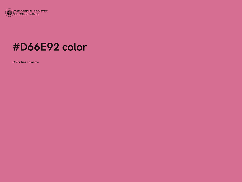 #D66E92 color image