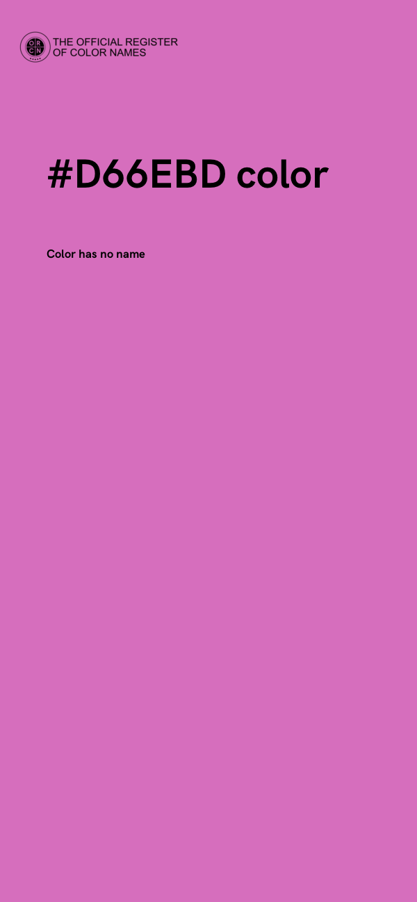 #D66EBD color image