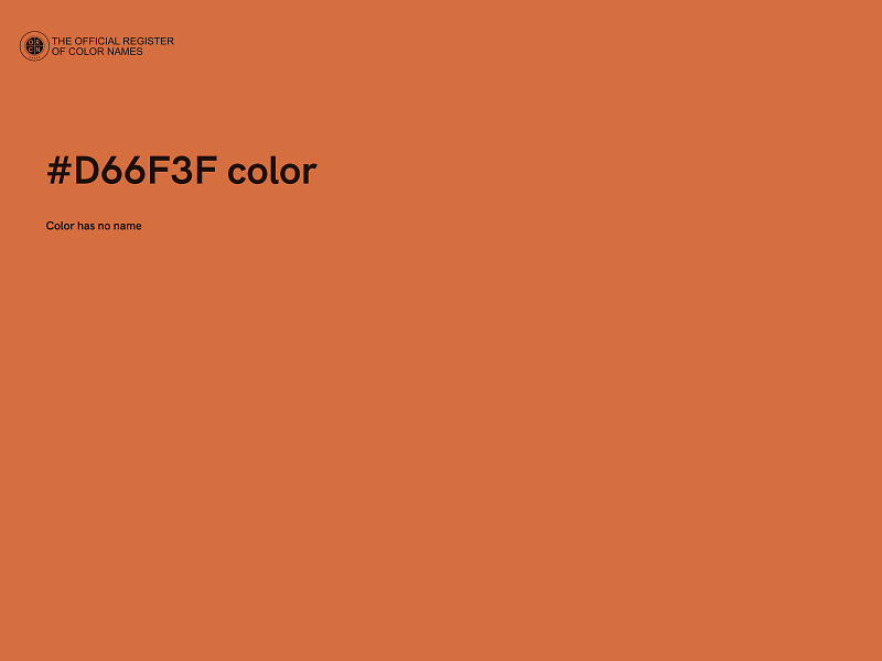 #D66F3F color image