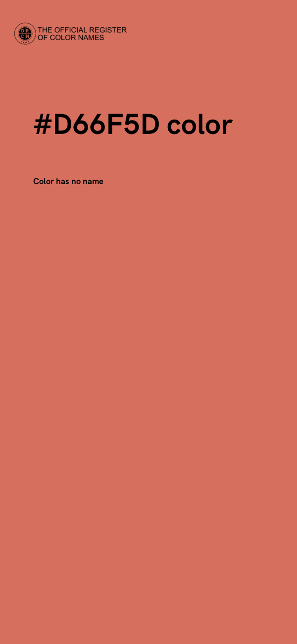 #D66F5D color image