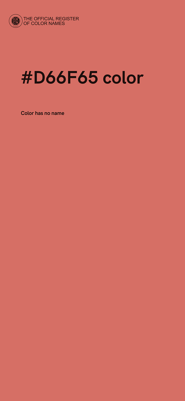 #D66F65 color image
