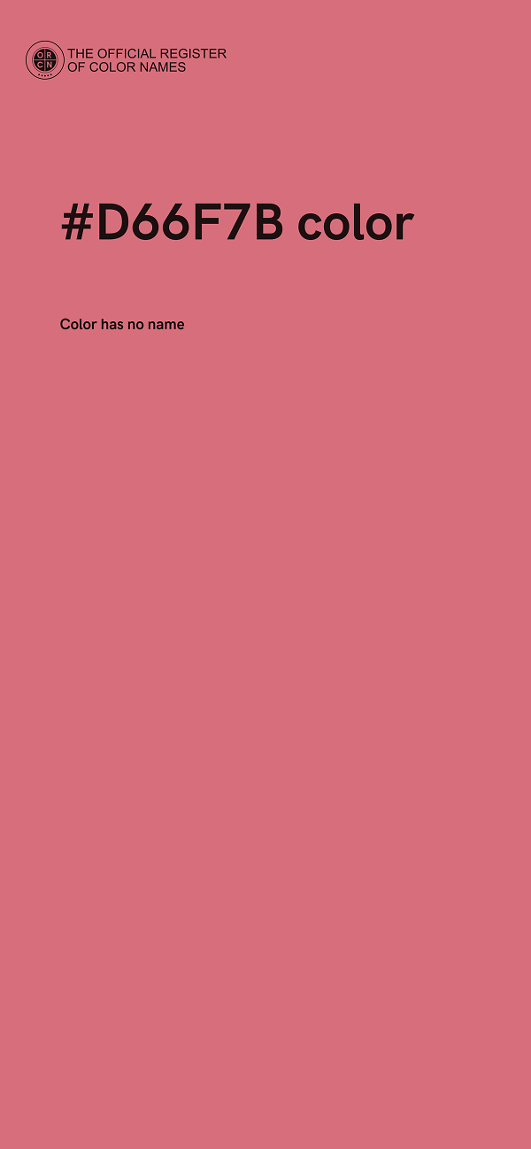 #D66F7B color image