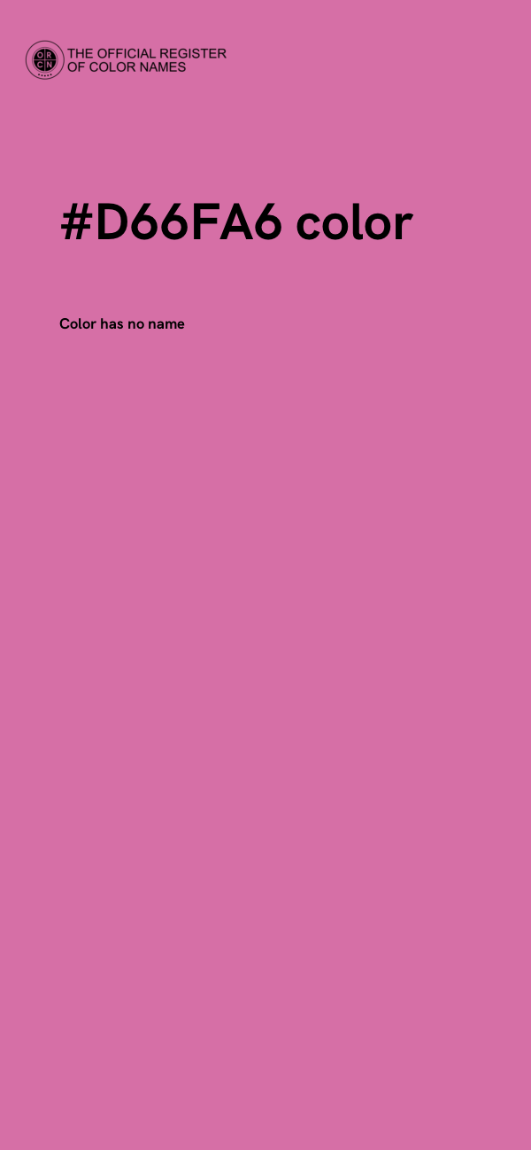 #D66FA6 color image