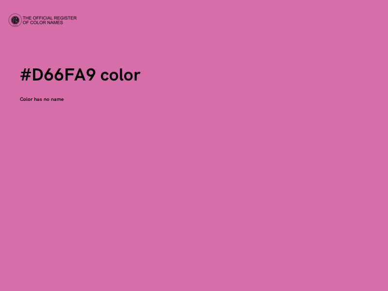 #D66FA9 color image