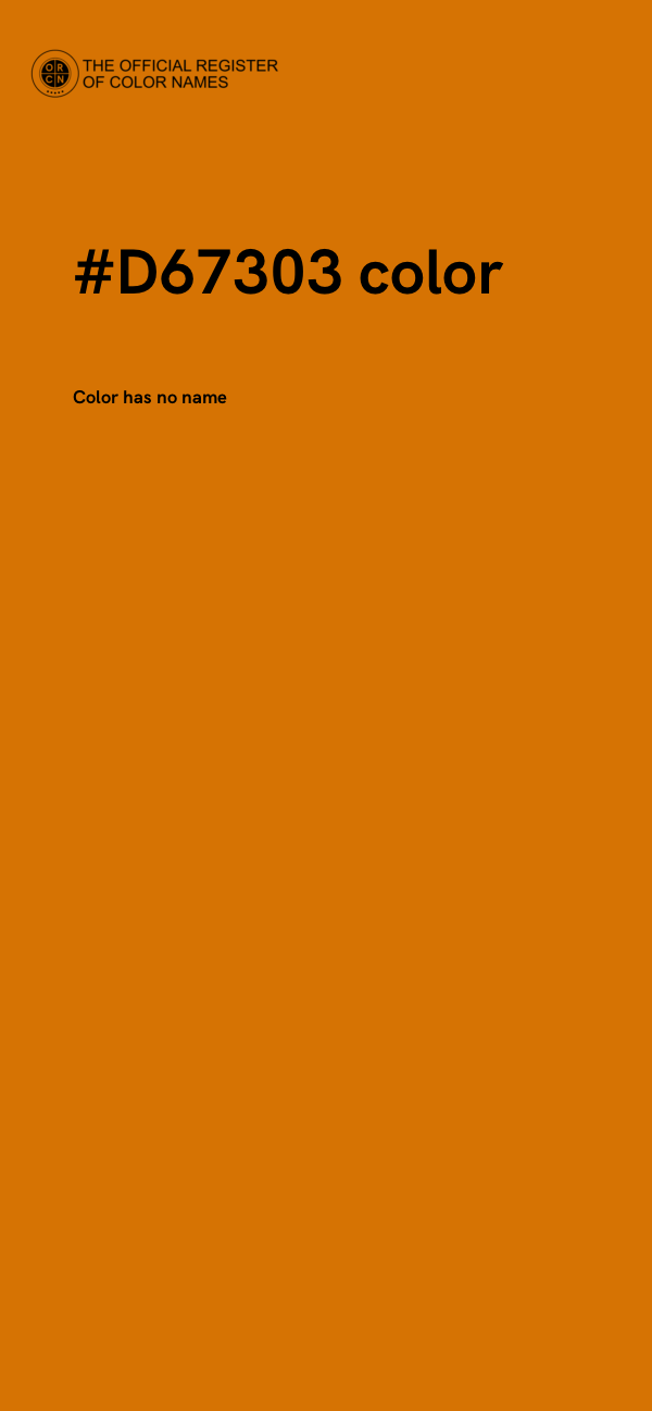#D67303 color image