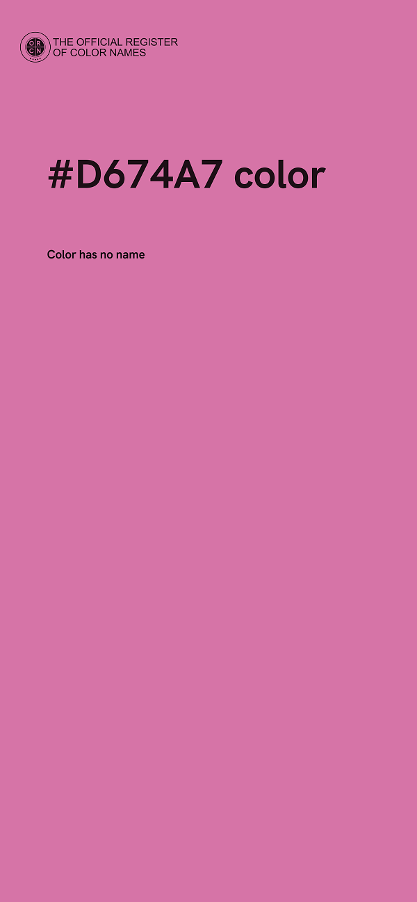 #D674A7 color image