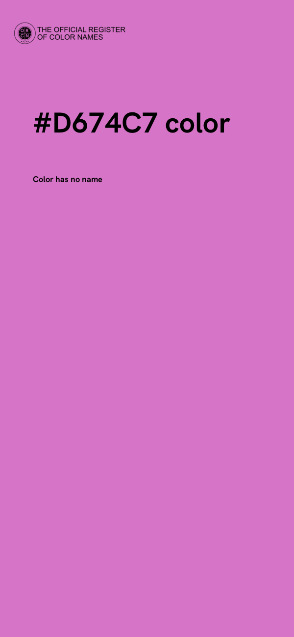 #D674C7 color image