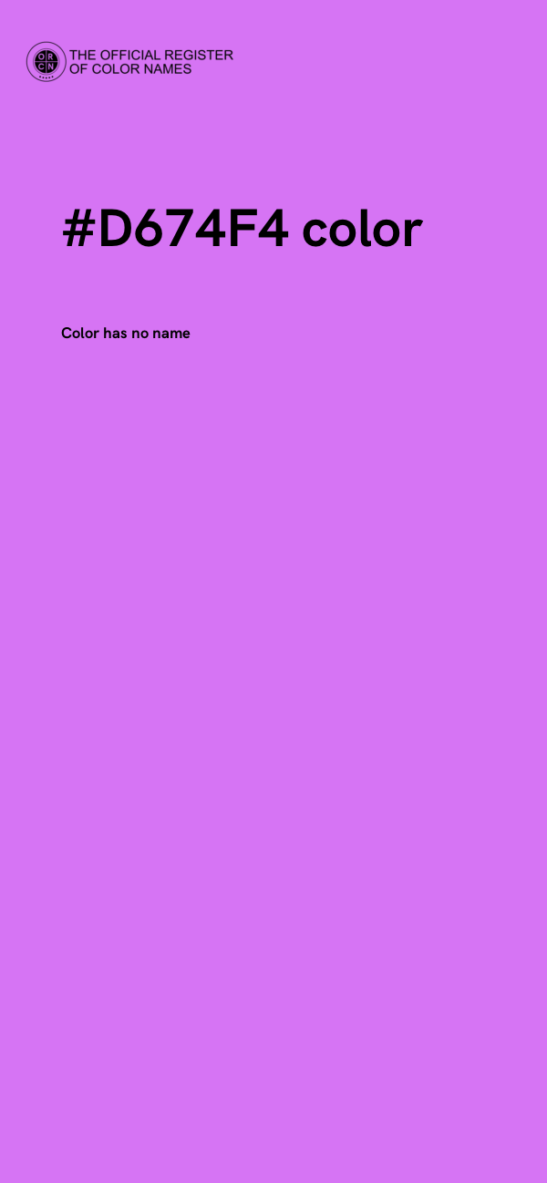 #D674F4 color image