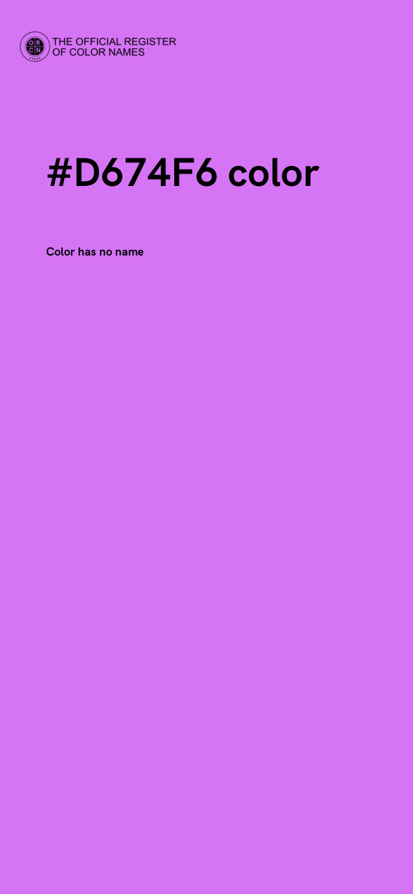 #D674F6 color image