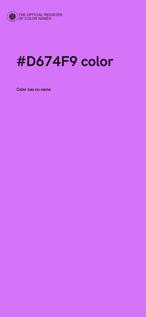 #D674F9 color image