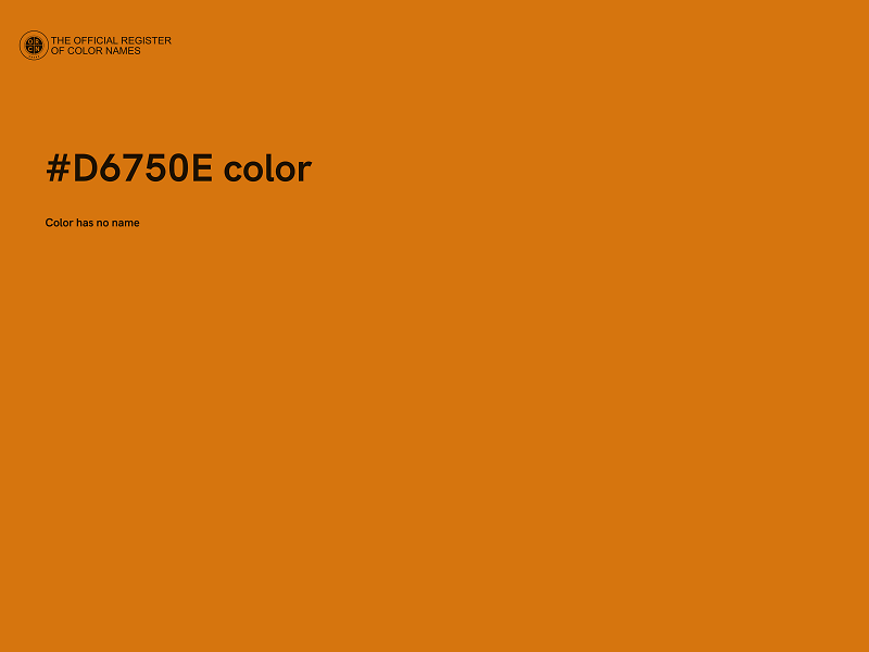 #D6750E color image