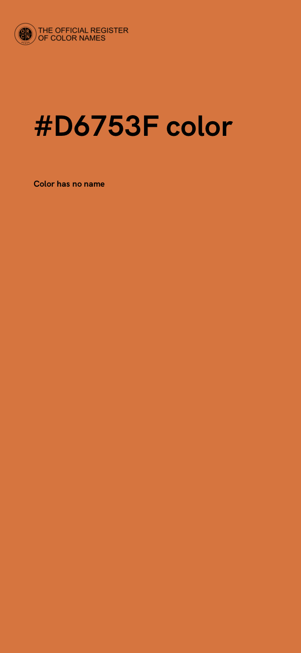 #D6753F color image