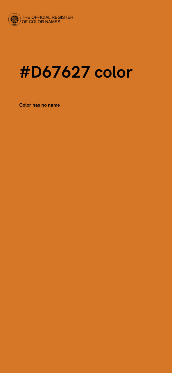#D67627 color image
