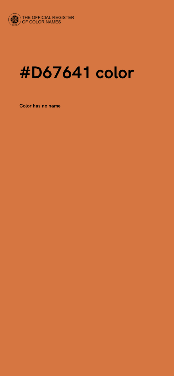 #D67641 color image
