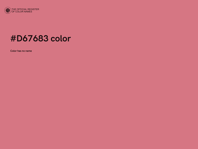 #D67683 color image