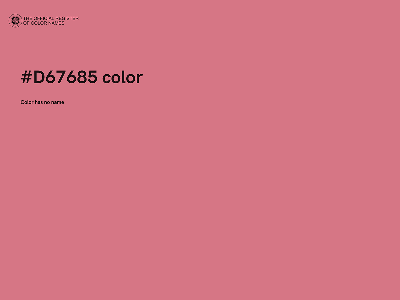 #D67685 color image
